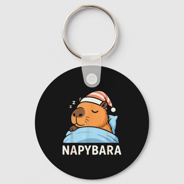 Sleeng Capybara Napybara Sleepshirt Pajamas Boys G Schlüsselanhänger (Vorderseite)