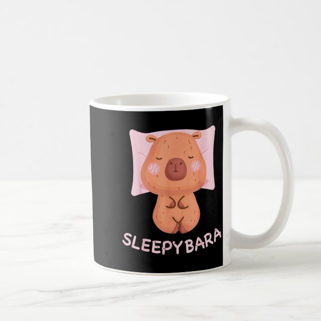Sleeng Capybara Pajamas Nightgown Sleepybara Roden Kaffeetasse (Rechts)