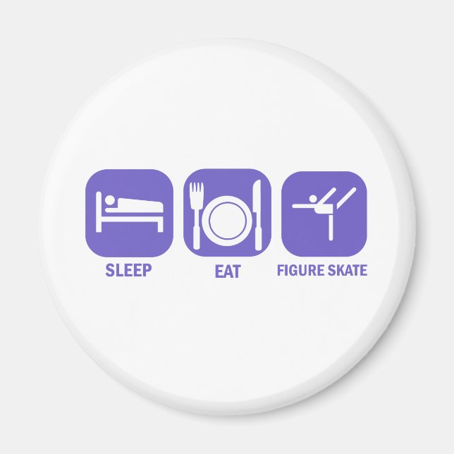 Sleep-Abbildung-Skate essen Magnet (Vorne)