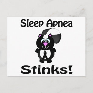 Sleep Apnea stinks Skunk Awareness Design Postkarte