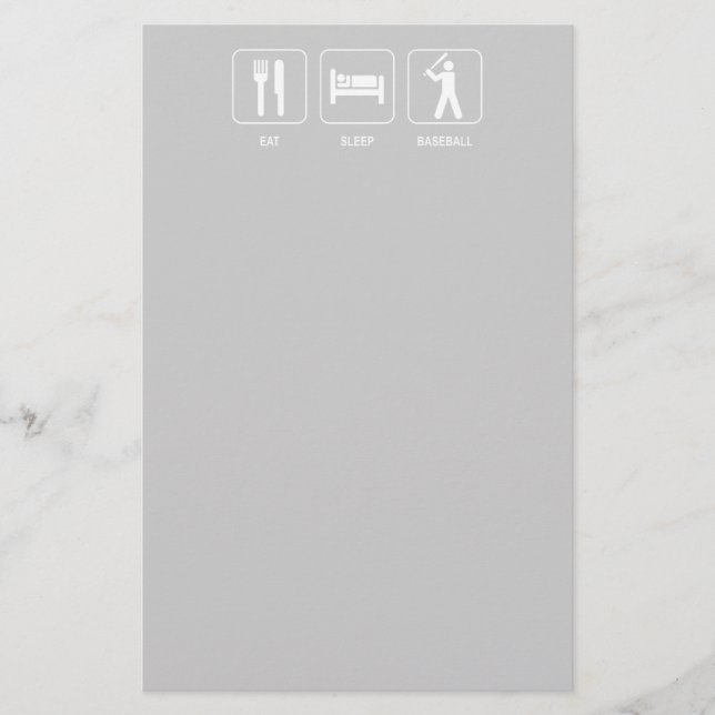 Sleep Baseball Stationery essen Briefpapier (Vorderseite)