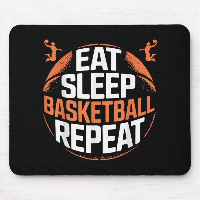 Sleep Basketball wiederholen Mousepad (Vorne)
