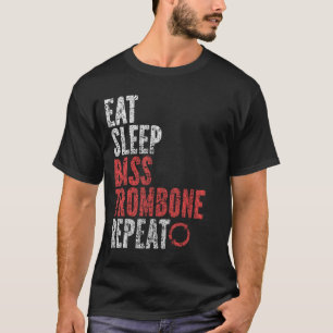 Sleep Bass Posaune wiederholen T-Shirt