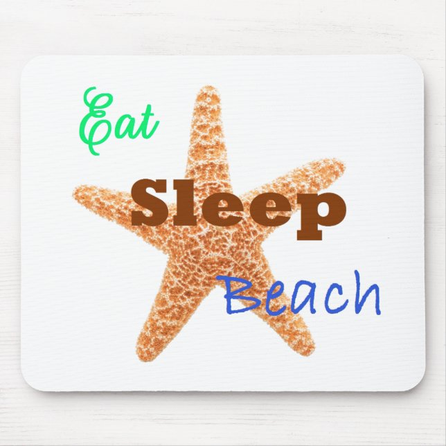 Sleep Beach essen - Mouse Pad Mousepad (Vorne)