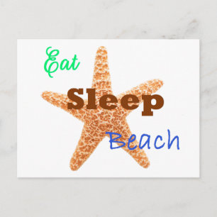 Sleep Beach essen - Postkarte
