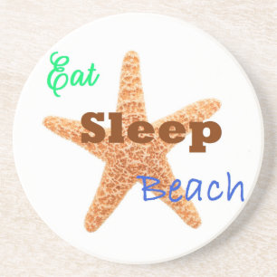 Sleep Beach essen - Sandstone Untersetzer