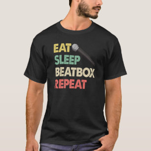 Sleep Beatbox Repeat Color Tape Recorder T-Shirt
