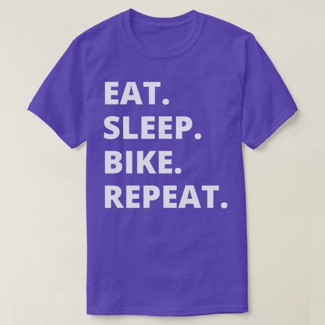 Sleep Bike wiederholen T-Shirt (Design vorne)
