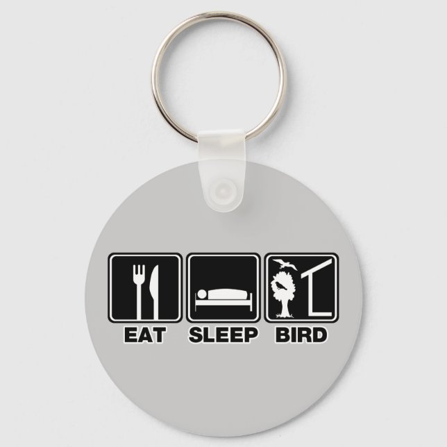 Sleep Bird essen (blind) Schlüsselanhänger (Vorderseite)