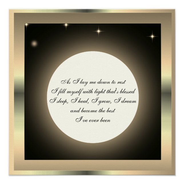 Sleep Blessing Poster (Vorderseite)