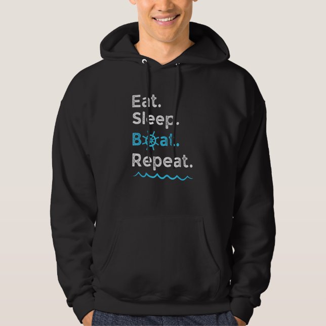 Sleep Boat Wiederholung Seefischerei S Hoodie (Vorderseite)