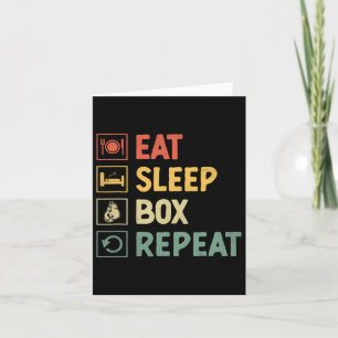 Sleep Box Wiederholen Boxer Sport Stärke Athlete Karte