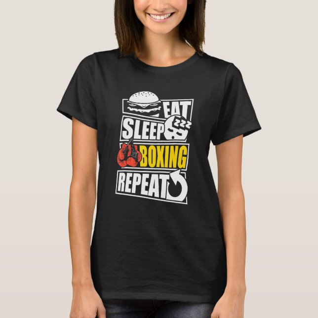 Sleep Boxing Wiederholen Spieler oder Trainer T-Shirt (Vorderseite)