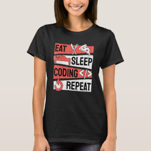 Sleep Coding Repeat Programmer programmieren T-Shirt