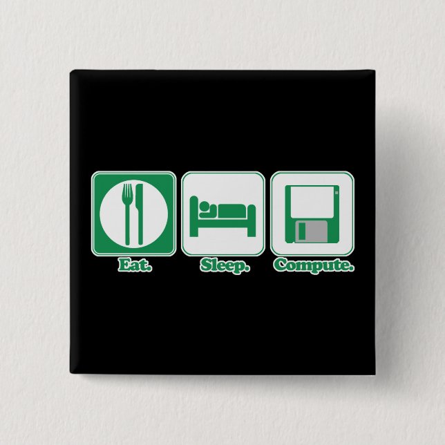 Sleep-Computer (grün) Button (Vorderseite)