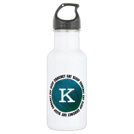 Sleep Crochet essen - Monogramm aus Garn Trinkflasche