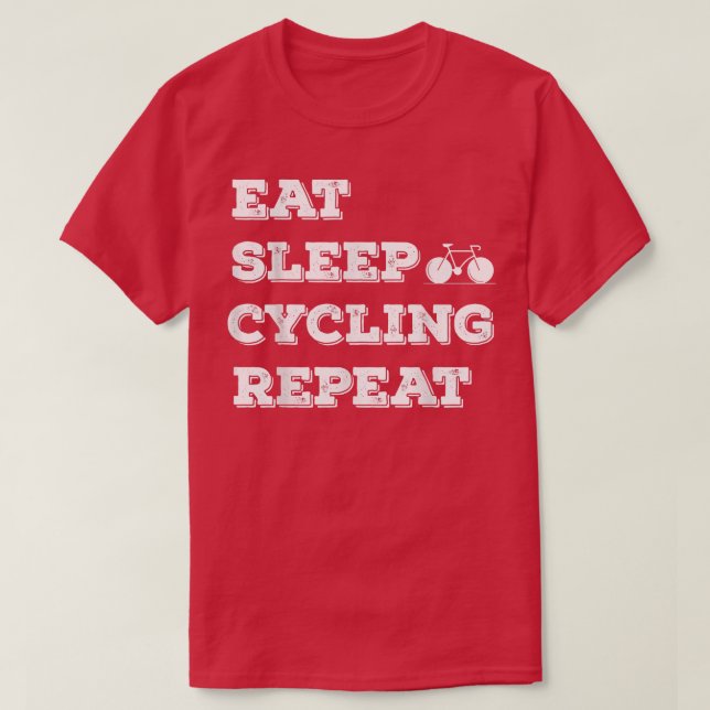 Sleep Cycling Repeat Bicycle T-Shirt (Design vorne)