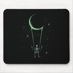 Sleep Deprived Rely Alive Funny Skeleton Halloween Mousepad