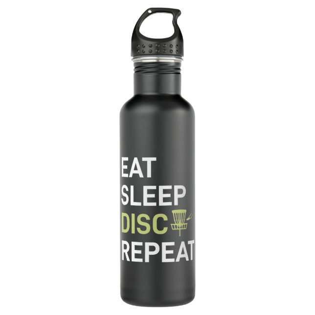 Sleep Disk Golf wiederholen Edelstahlflasche (Vorderseite)