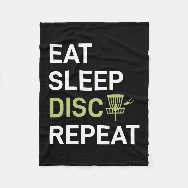 Sleep Disk Golf wiederholen Fleecedecke (Vorderseite)