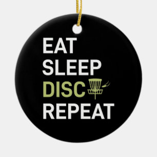 Sleep Disk Golf wiederholen Keramik Ornament