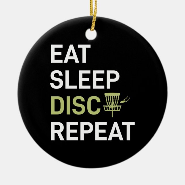 Sleep Disk Golf wiederholen Keramik Ornament (Vorne)