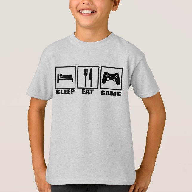 Sleep Eat Game T-Shirt (Vorderseite)