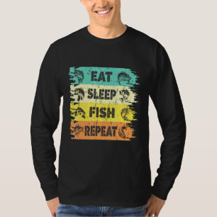 Sleep Fish Eat Lifestyle wiederholen T-Shirt