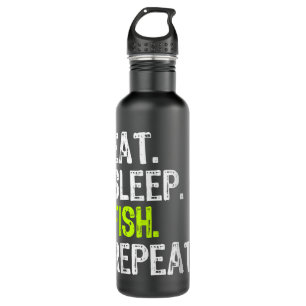 Sleep Fish Eat Repeat Fishing Fisherman Funny Edelstahlflasche