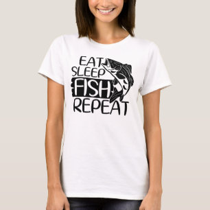 Sleep Fish Eat Repeat Funny Fishing T-Shirt
