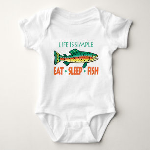 Sleep Fish - Funny Fishing Sprichwort Baby Strampler