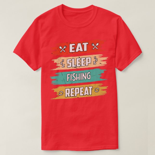 Sleep Fishing Repeat Fishing Premium  T-Shirt (Design vorne)
