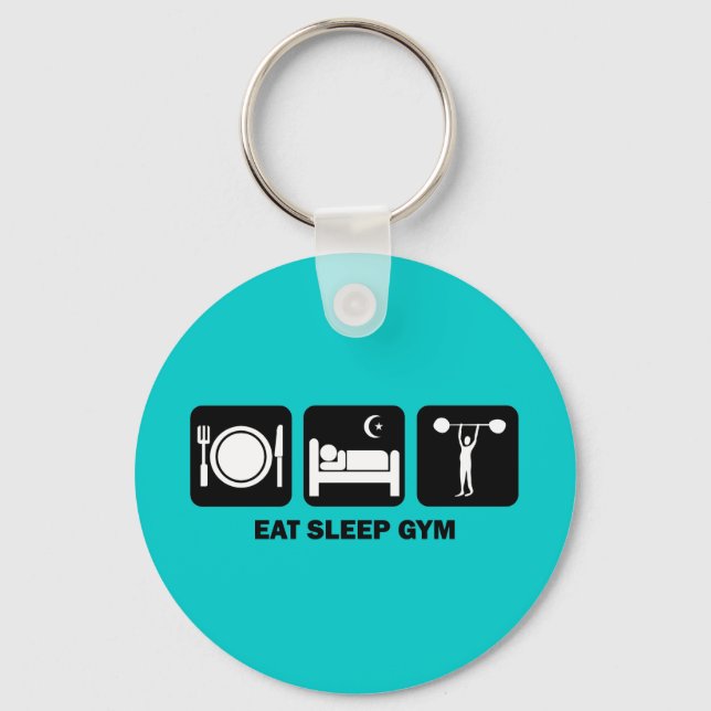 Sleep-Fitnessraum Schlüsselanhänger (Vorderseite)