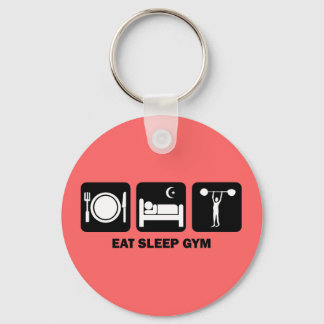 Sleep-Fitnessraum Schlüsselanhänger