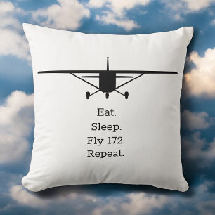 Sleep Fly 172 Wiederholter Funny Airplane Pilot Kissen
