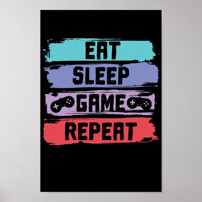 Sleep Game Repetiercontroller essen Poster (Vorne)