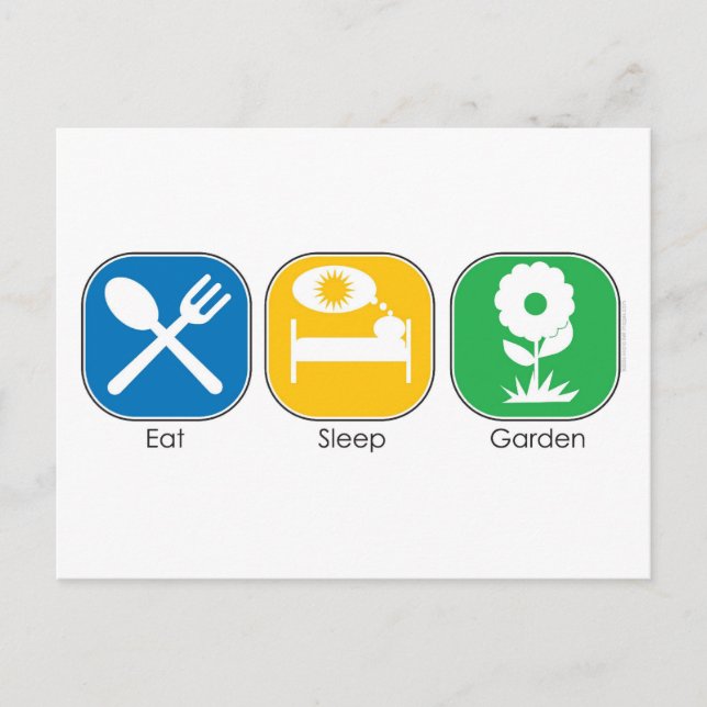 Sleep Garden essen Postkarte (Vorderseite)