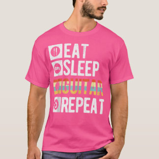 Sleep Gitarre acoustic Gitarrist Gitarrist essen T-Shirt