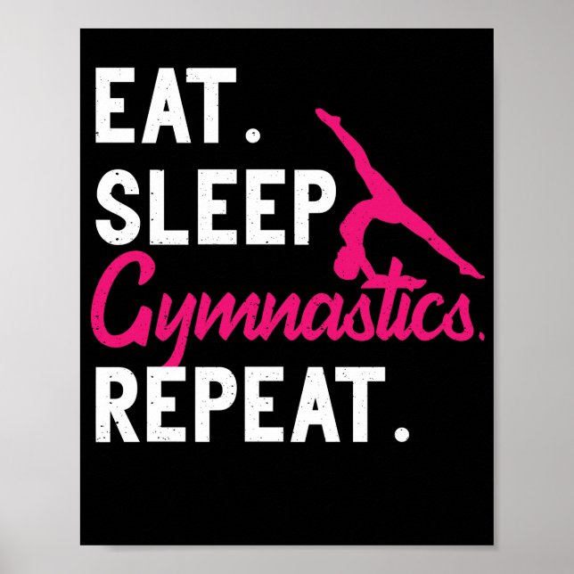 Sleep Gymnastik wiederholen Acrobatics Gymnastik Poster (Vorne)