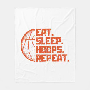 Sleep Hoops wiederholen Basketball Funny Quotes es Fleecedecke
