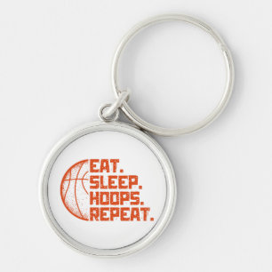 Sleep Hoops wiederholen Basketball Funny Quotes es Schlüsselanhänger