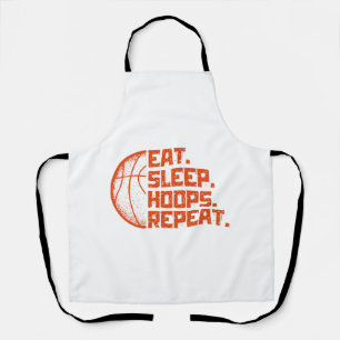 Sleep Hoops wiederholen Basketball Funny Quotes es Schürze