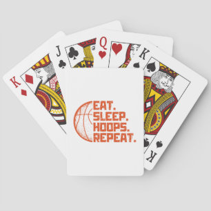 Sleep Hoops wiederholen Basketball Funny Quotes es Spielkarten