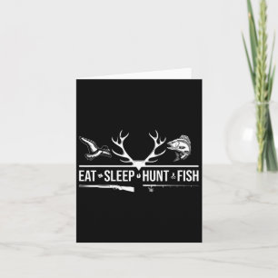 Sleep Hunt Fish Funny Junting Grafik Karte