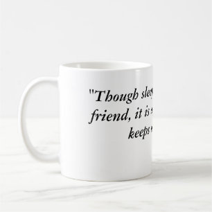 Sleep Inomnia besten Freund Ironie Zitat Jules Ver Kaffeetasse