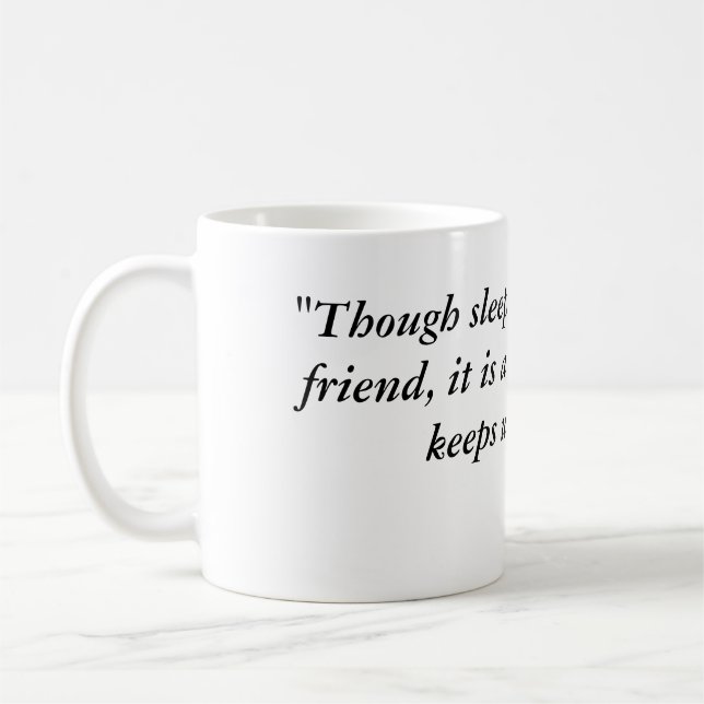 Sleep Inomnia besten Freund Ironie Zitat Jules Ver Kaffeetasse (Links)