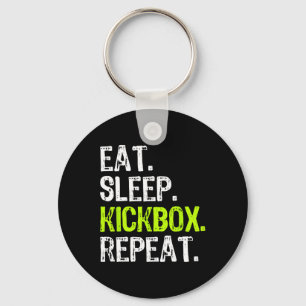 Sleep Kickbox Wiederholen Kickboxing Kick Boxing F Schlüsselanhänger