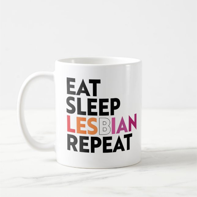 Sleep Lesbian Wiederholung essen Kaffeetasse (Links)