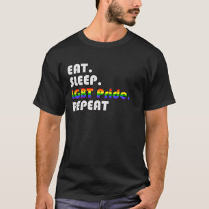 Sleep LGBT Pride Wiederholen T - Shirt