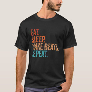 Sleep Make Beats Wiederholung von lustiger Vintage T-Shirt